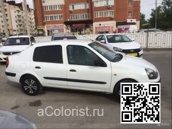 RENAULT | CLIO SYMBOL 2 (X65) | 369, 389 - BLANC GLACIER, GLACIER WHITE, GLACIER VALKOINEN, ARCTIC WHITE, ARKTIS WEISS (СОЛИД) 2