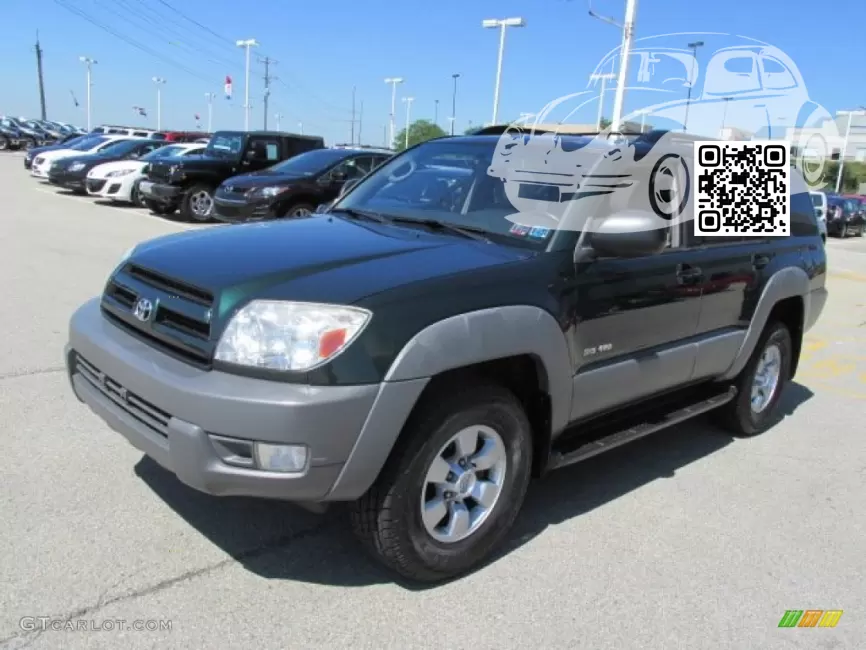 Toyota | 4RUNNER 4 (N210) | 6Q7 - DARK GREEN, IMPERIAL JADE MICA, BRITISH GREEN MICA, RAIN FOREST (2003) 0