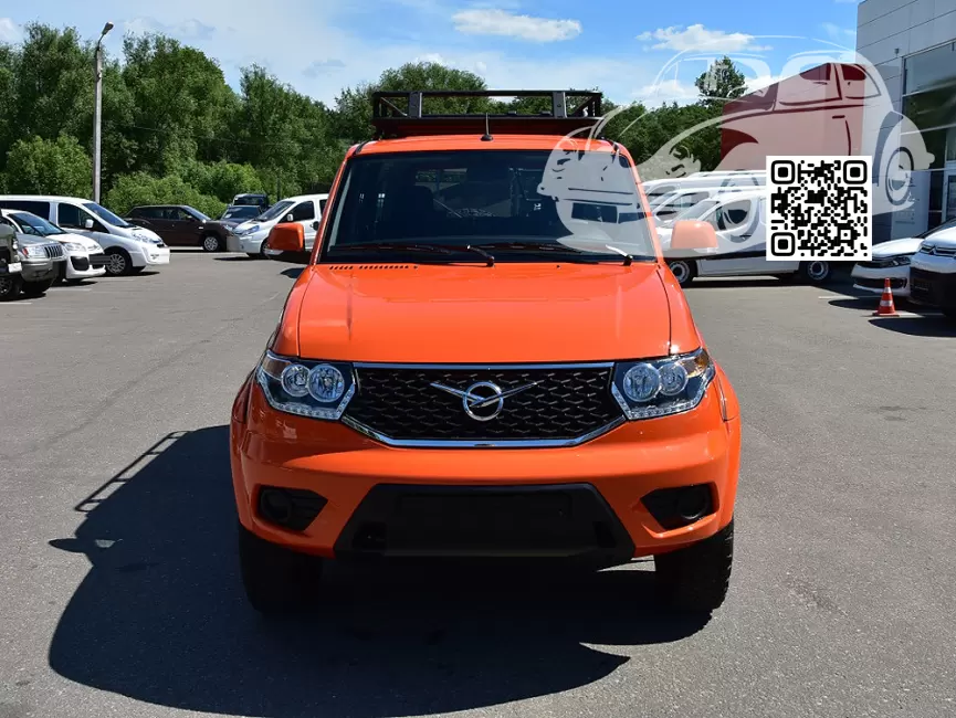 UAZ | Patriot | 322 - ЯРКО-ОРАНЖЕВЫЙ (СОЛИД) (Land Rover G4 Challenge) (Экспедиция) (с 2018) 1