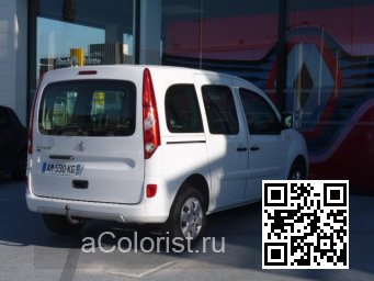 Renault | KANGOO 2 | 369, 389 - BLANC GLACIER, GLACIER WHITE, GLACIER VALKOINEN, ARCTIC WHITE (СОЛИД) 2