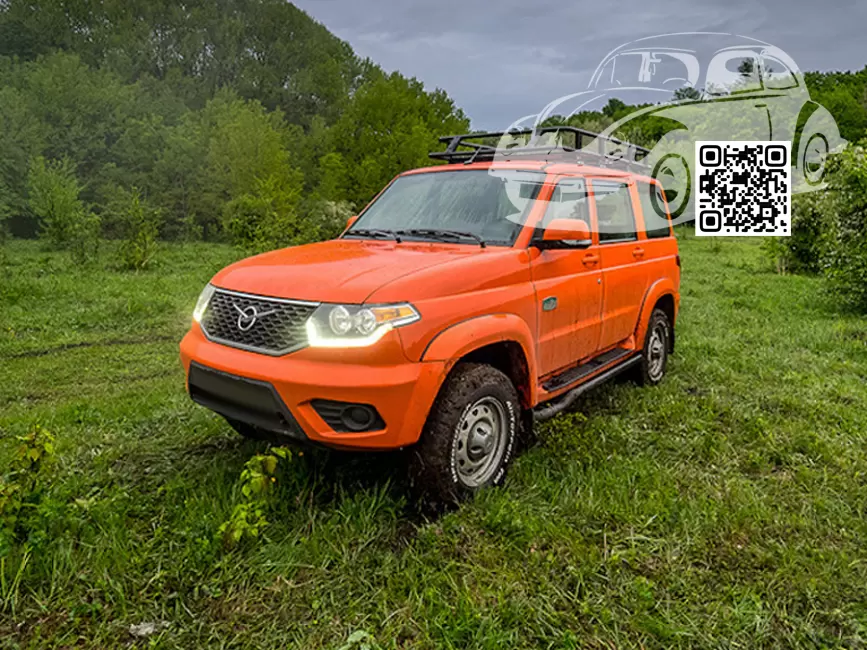 UAZ | Patriot | 322 - ЯРКО-ОРАНЖЕВЫЙ (СОЛИД) (Land Rover G4 Challenge) (Экспедиция) (с 2018) 0