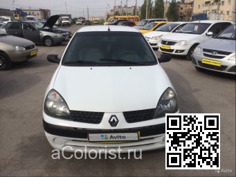 RENAULT | CLIO SYMBOL 2 (X65) | 369, 389 - BLANC GLACIER, GLACIER WHITE, GLACIER VALKOINEN, ARCTIC WHITE, ARKTIS WEISS (СОЛИД) 1