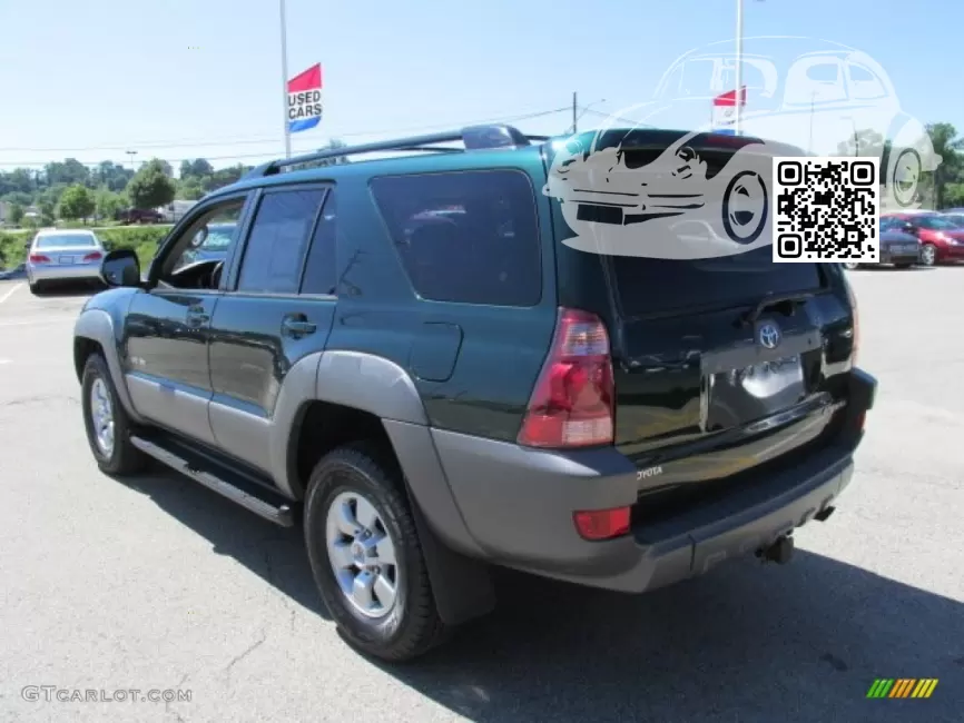 Toyota | 4RUNNER 4 (N210) | 6Q7 - DARK GREEN, IMPERIAL JADE MICA, BRITISH GREEN MICA, RAIN FOREST (2003) 1