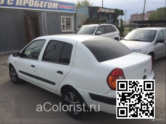 RENAULT | CLIO SYMBOL 2 (X65) | 369, 389 - BLANC GLACIER, GLACIER WHITE, GLACIER VALKOINEN, ARCTIC WHITE, ARKTIS WEISS (СОЛИД) 3
